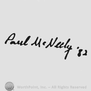 Handwriting Paul McNeely up '82 under
