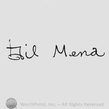 Handwriting signature Gil Mena