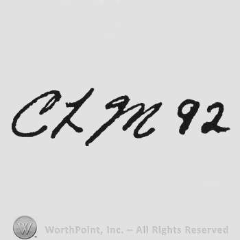 Handwriting initials CLM 92