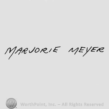 Capital handwriting Marjorie Meyer
