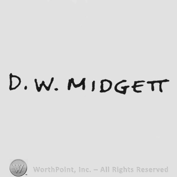 Capital handwriting D.W. Midgett