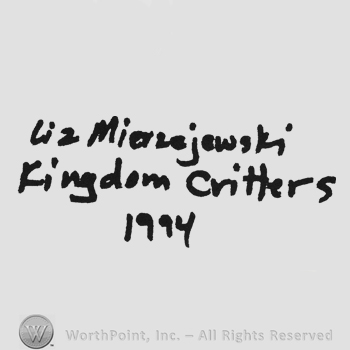 Bold handwriting Liz Mierzejewski Kingdom Critters 1994