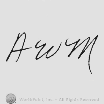 Handwriting initials AWM