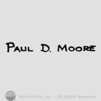Bold capital writing Paul D. Moore