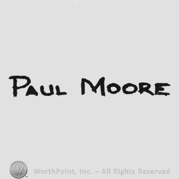 Bold capital writing Paul Moore