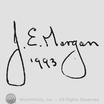 Handwriting J. E. Morgan up 1993 under