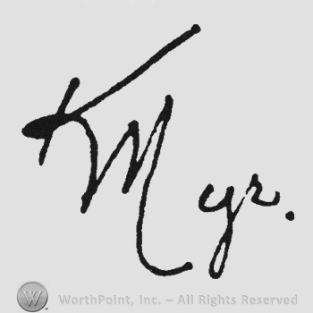 Handwriting initials MK yr