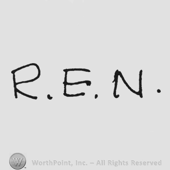 Handwriting initials REN