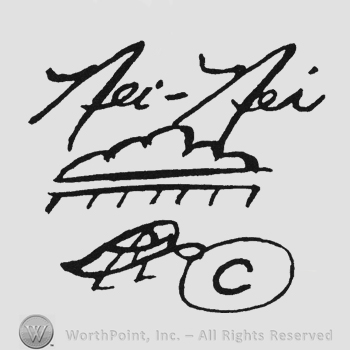 Handwriting Nei - Nei above clouds and bug holding copyright