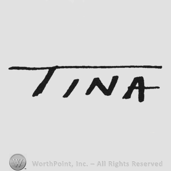 Bold capital writing Tina