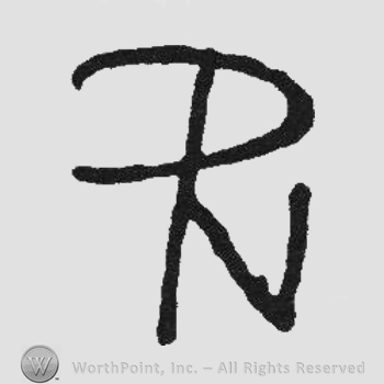Monogram of letters PN