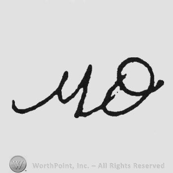 Handwriting initials MO