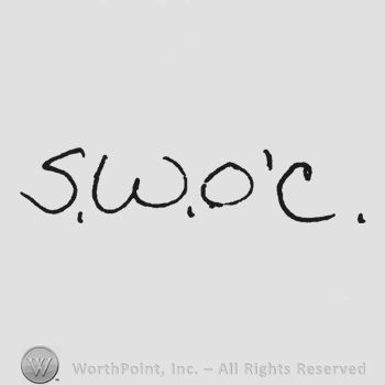 Handwriting initials SWOC