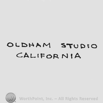Capital handwriting Oldham Studio up California under
