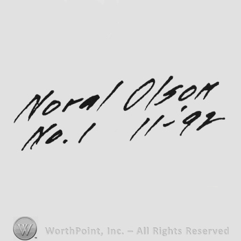 Capital handwriting Noral Olson No 1 11-97