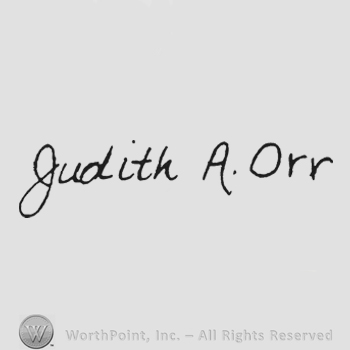Handwriting signature Judith A. Orr