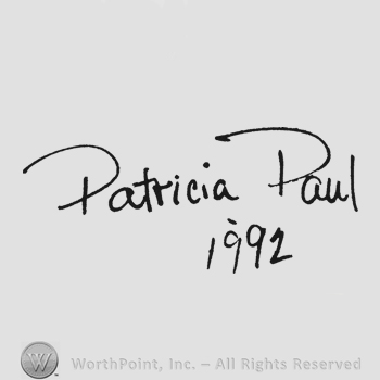Handwriting Patricia Paul up 1992 beneath