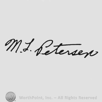 Handwriting M L Petersen