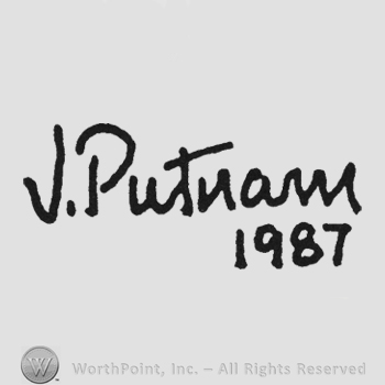 Bold handwriting J. Putnam up 1987 under