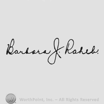 Handwriting Signature Barbara J Raheb