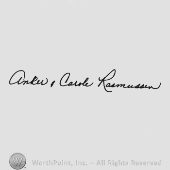 Bold handwriting Anker & Carole Rasmussen