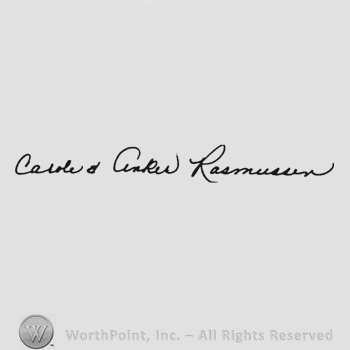 Bold handwriting Anker & Carole Rasmussen