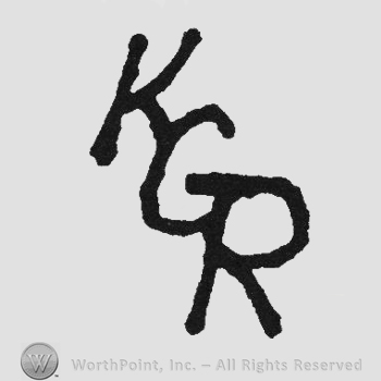 Bold Monogram of letters KGR