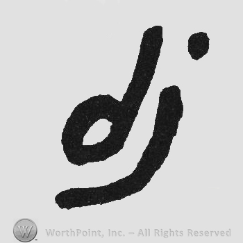 Bold handwriting initials DJ