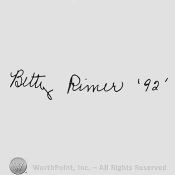 Handwriting Betty Rimer '92