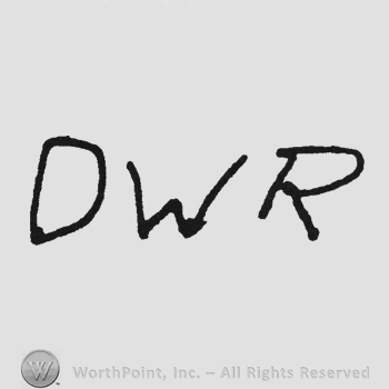 Handwriting initials DWR