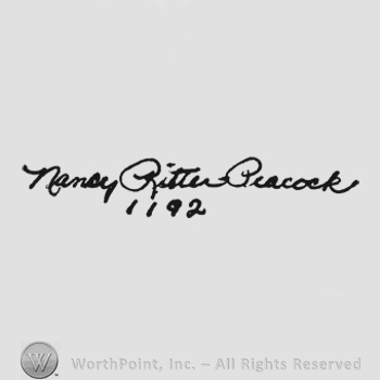 Handwriting signature Nancy Ritter-Peacock up 1192 under