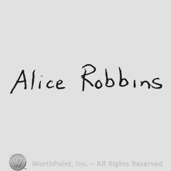 Handwriting Alice Robbins
