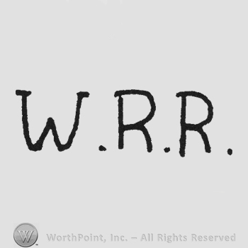 Handwriting initials WRR dots between