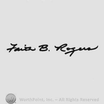 Bold handwriting Faith B Rogers