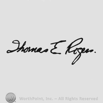 Bold handwriting Thomas E Rogers