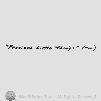 Bold handwriting "Precious Little Things" &trade;
