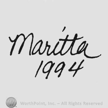 Handwriting Maritta up 1994 under