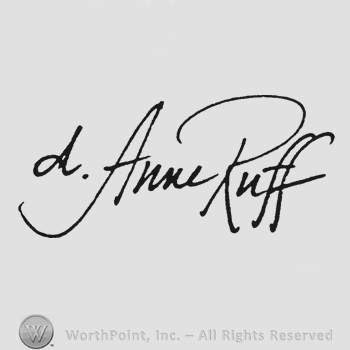 Handwriting signature d. Anne Ruff
