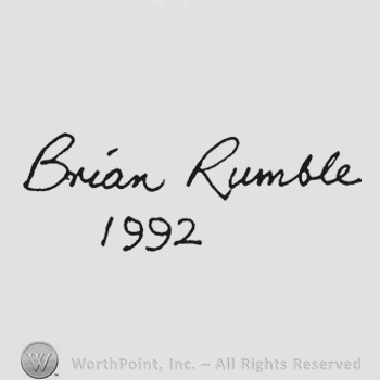 Handwriting Brian Rumble up 1992 under
