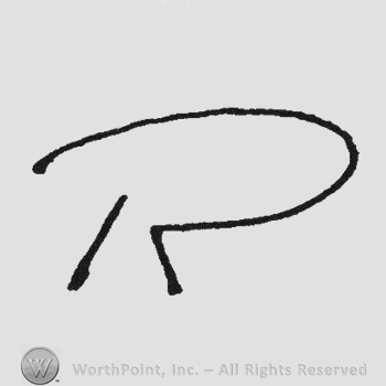 Handwriting initial R
