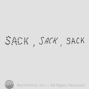 Dotted writing Sack followed by handwriting Sack Sack