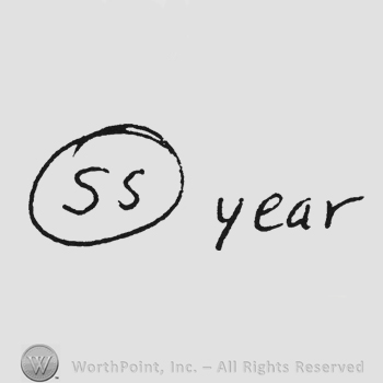 Initials SS inside a circle year