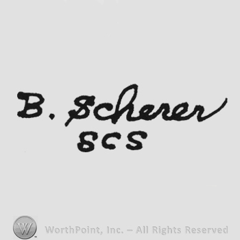 Bold handwriting B Scherer up SCS under