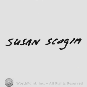 Bold capital handwriting Susan Scogin
