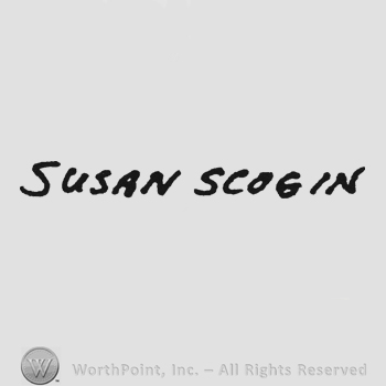 Bold capital handwriting Susan Scogin