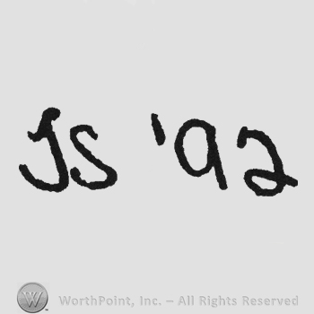 Handwriting initials JS ' 92