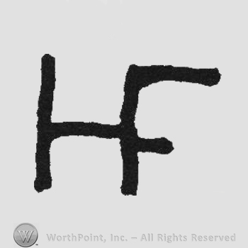 Monogram of letters HF