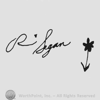 Handwriting R  Segan and flower