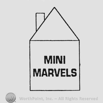 Bold capital writing Mini Marvels inside a house