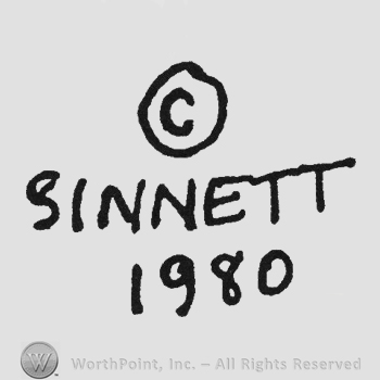 Copyright above writing Sinnett above 1980